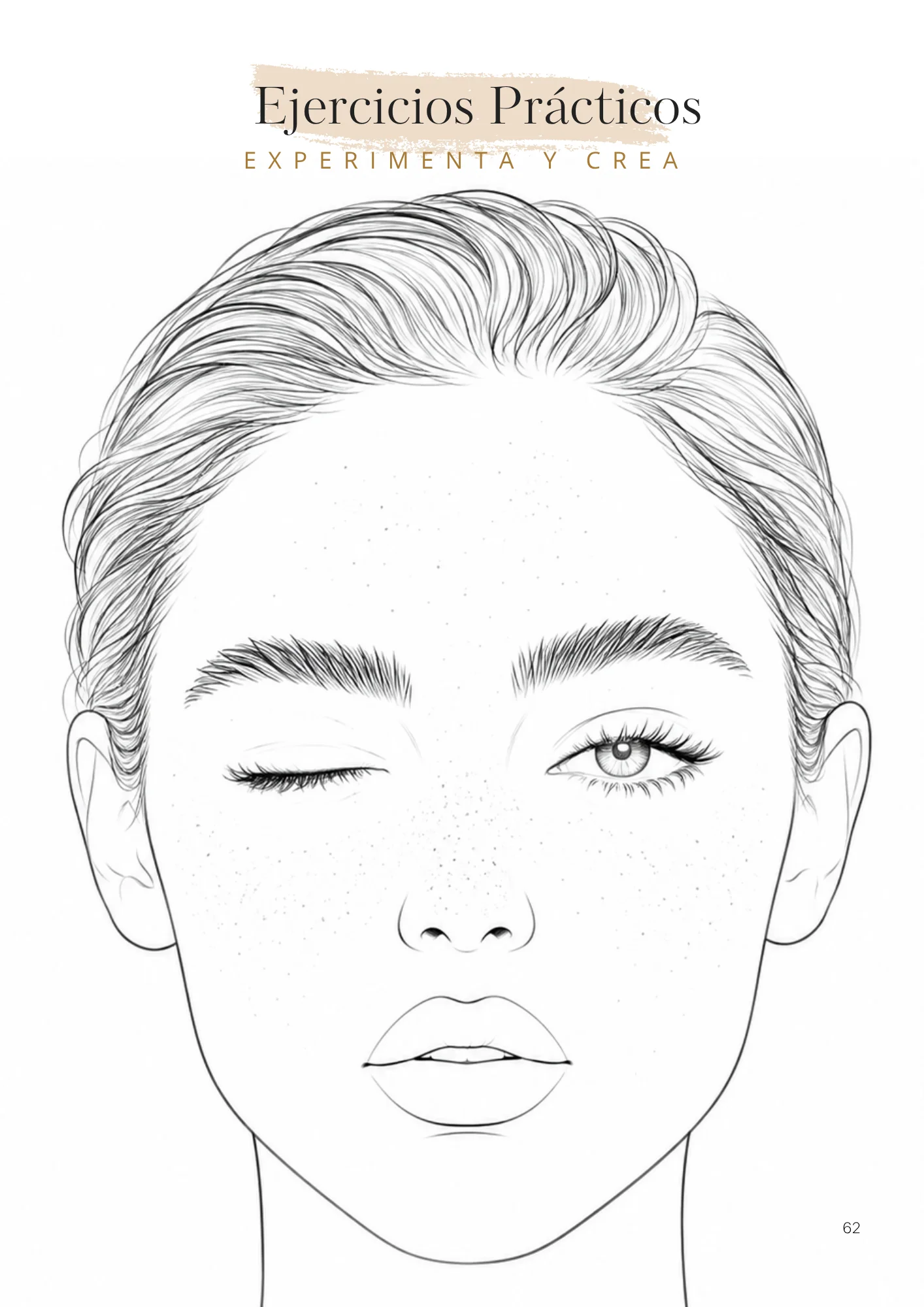 Face chart para experimentar y crear nuevos looks de maquillaje