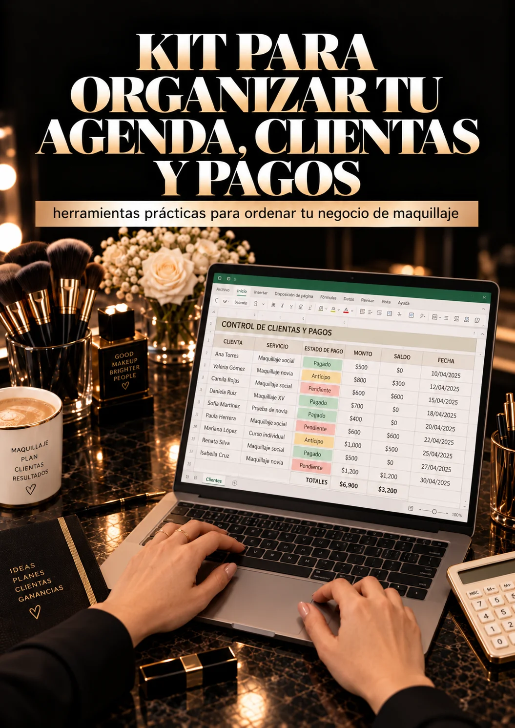 Bono 5: Kit para organizar tu agenda, clientas y pagos