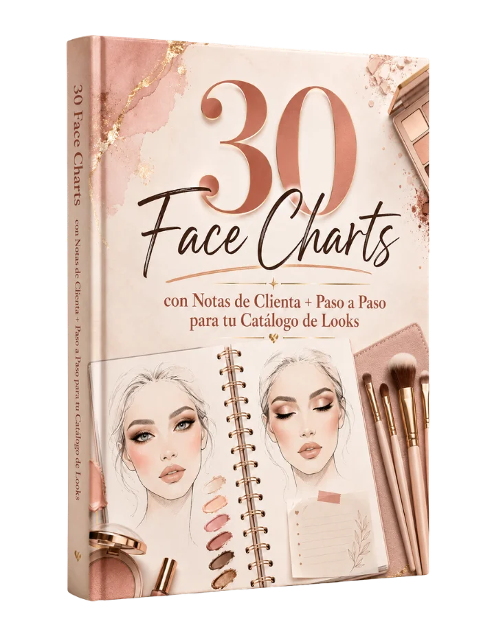 Mockup del Bono 2: 30 Face Charts con Notas de Clienta